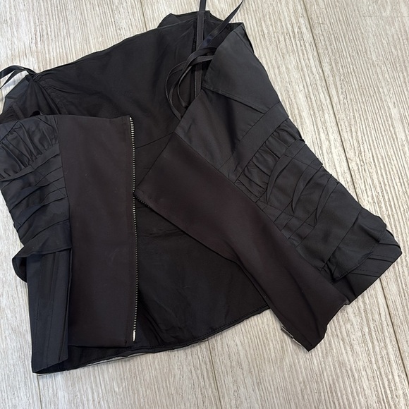 BcbgMaxAzria Corset Floral Strapless Top in black size XXS - Picture 4 of 10